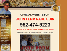 Tablet Screenshot of jfermrarecoin.com